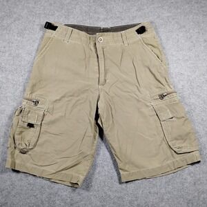Kuhl Ambush Cargo Shorts Mens Medium Khaki Hiking Outdoor Utility Kuhldry Tech